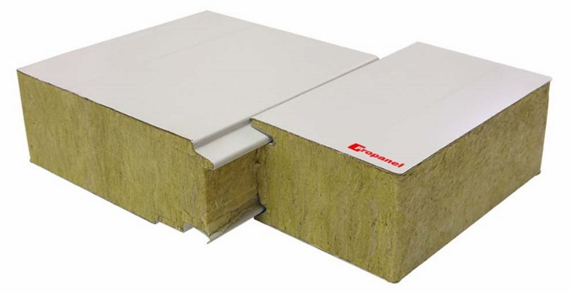 Rock wool sandwich panel connection sample
